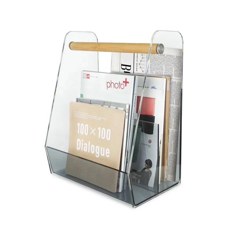 Современная акриловая подставка для магазинов с бамбуковой