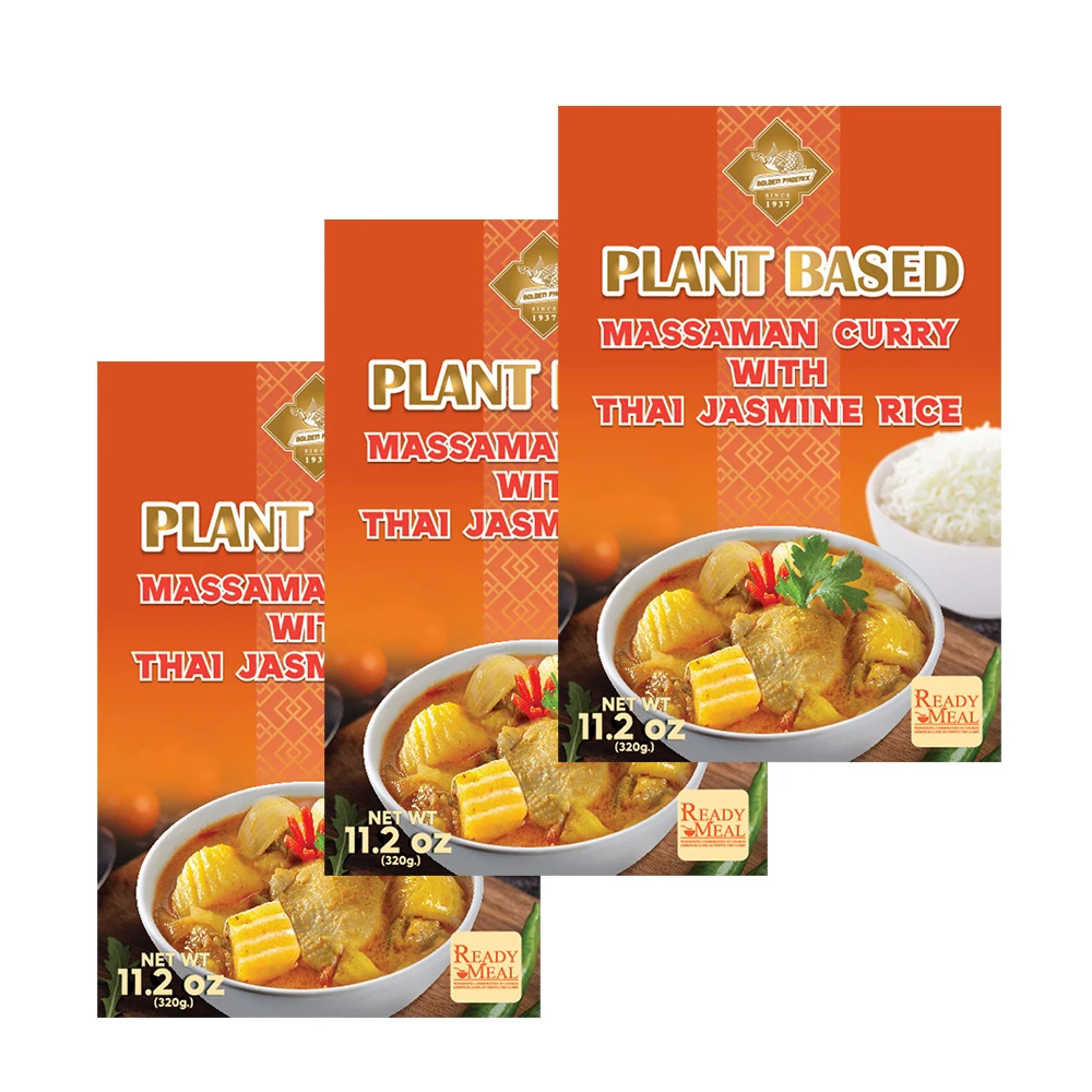 High Quality - Plant Based Massaman Curry with Thai Jasmine Rice Mild Spicy Ready to Eat Meals Product from Thailand