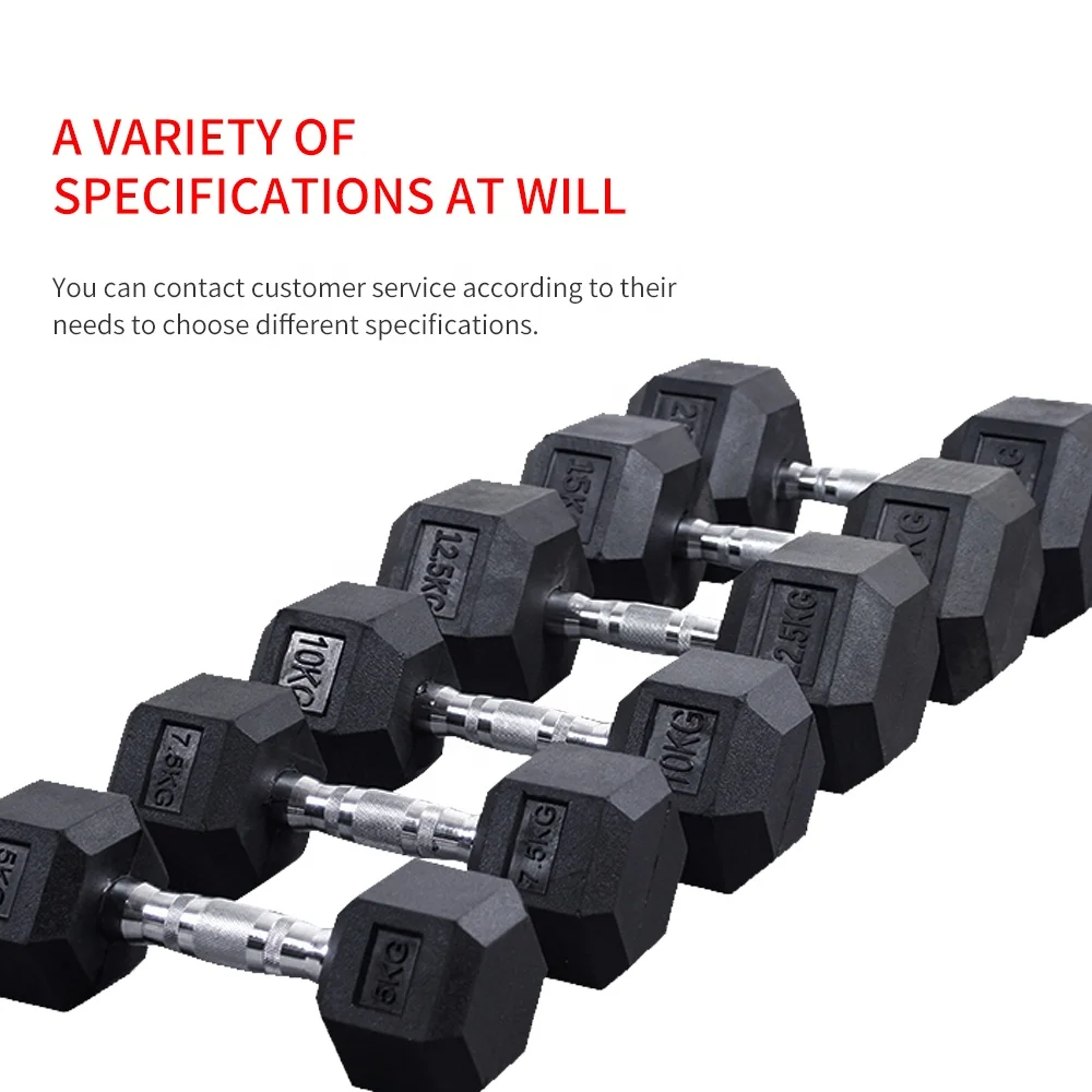 Wholesale 5 Kg 10kg Home Custom Logo Gym Fitness Equipment Cheap Rubber Free Weight Pounds Hexagon Dumbles Hex Dumbbell Set