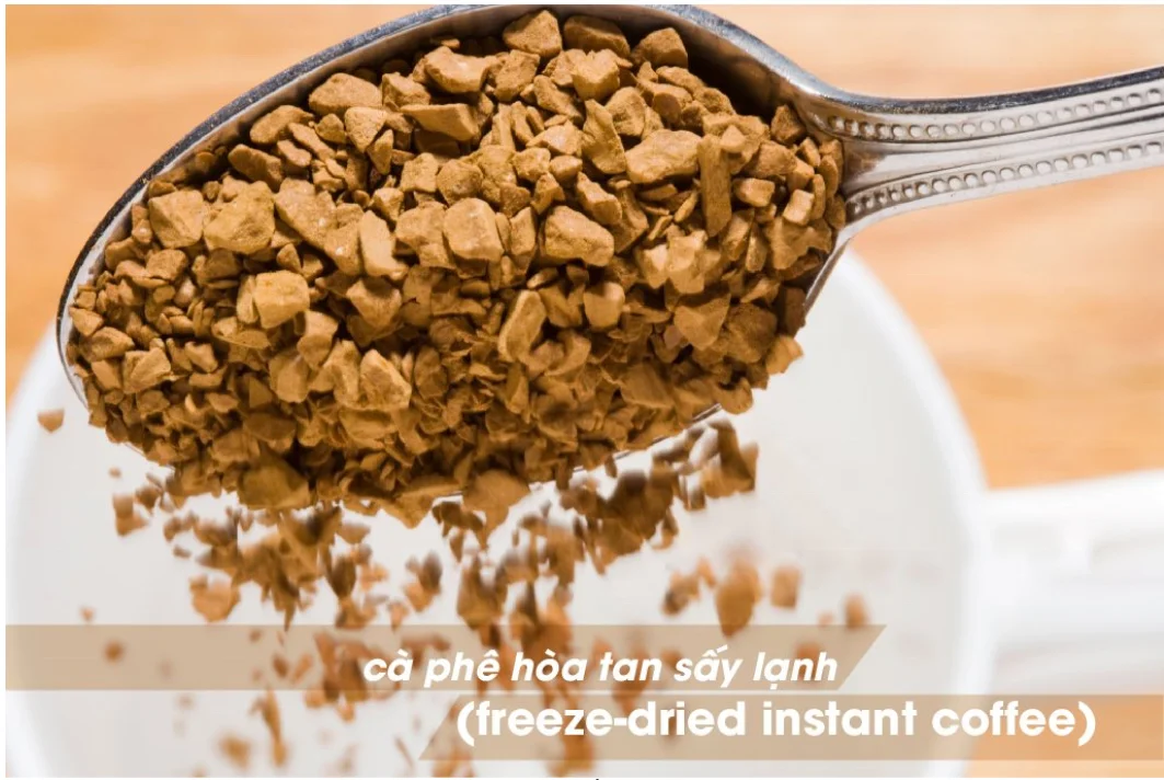 Оптовая продажа сушеные в замораживании гранулы для растворимого кофе робуста упаковка насыпью с шоколадом и карамельным ароматом оригинал Вьетнам