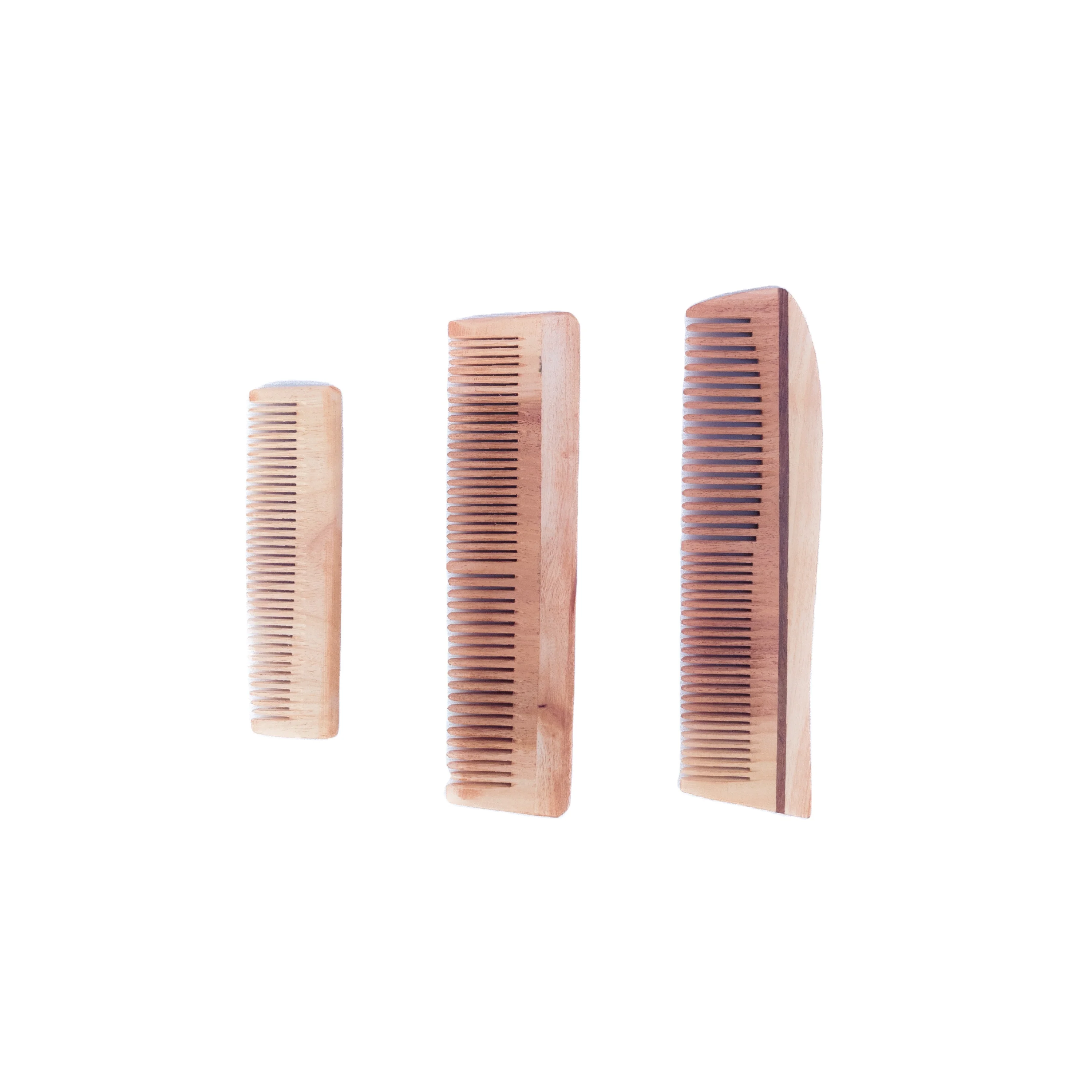 Customized Handmade Wooden Hair Brush and comb With Natural Wide Tooth With Round Edges For All Hair Types