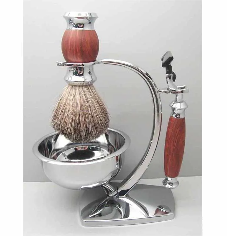 Каучуковая рукоятка путешествия Барсучий ворс, щетка для бритья, набор, Мужская бритва Бритвенные наборы для мужчин