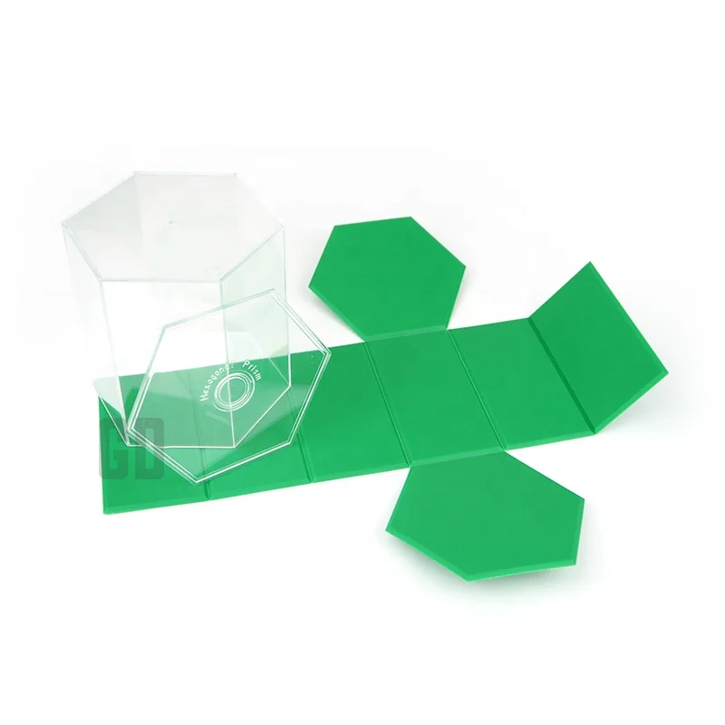 Colored Solid Plastic Geometry Fillable Geometric Body Plastic 3D Shapes Containers with Lids STEM Technology Teaching Classroom