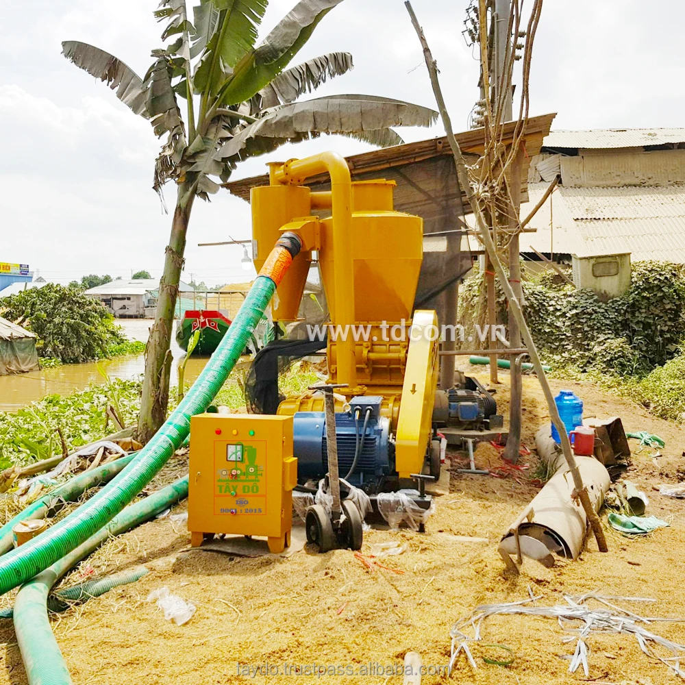  Высококачественный Мощный пневматический конвейер способствует транспортировке рисовой шелухи от Земли до склада