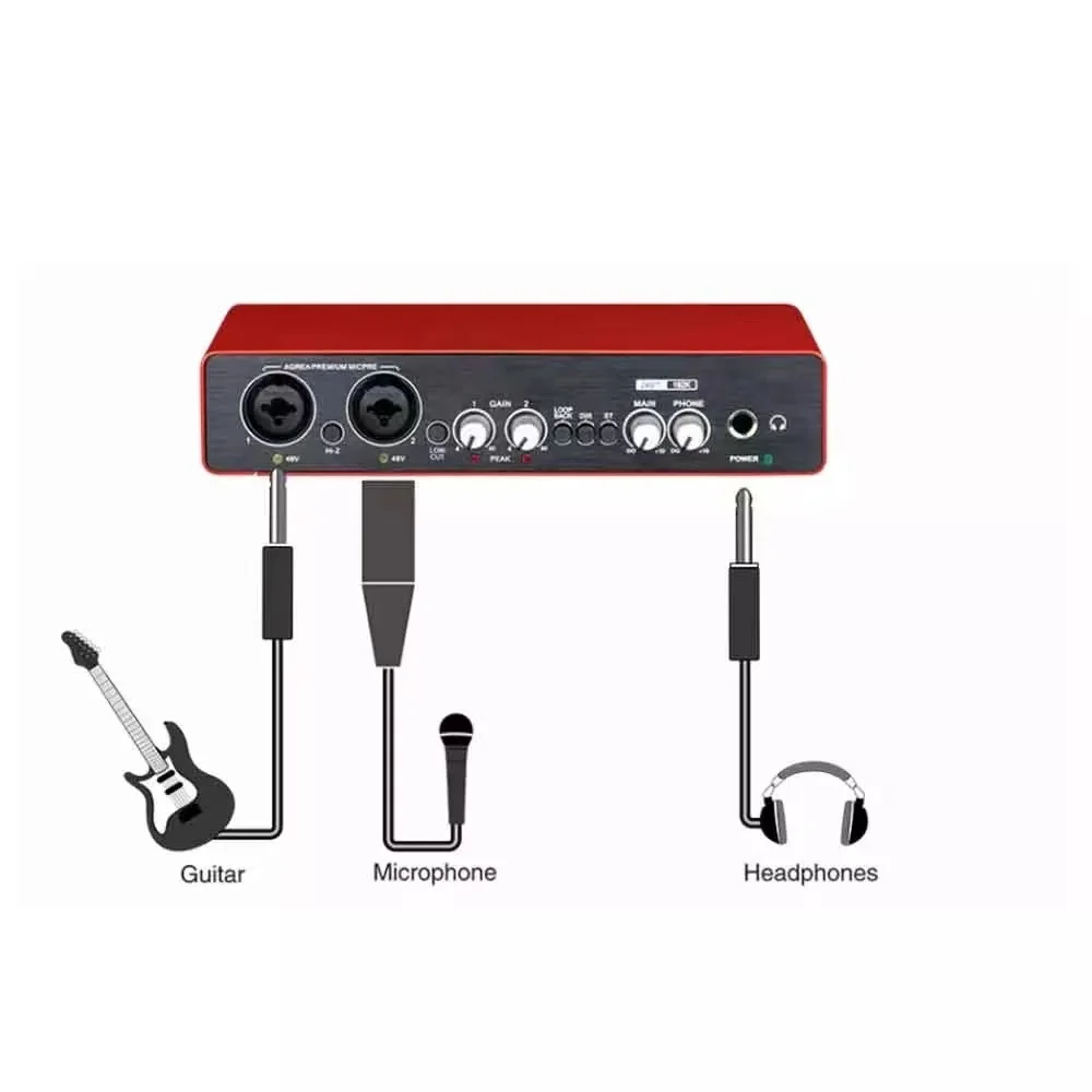 2i2 3rd gen music studio recording sound equipment professional USB Sound cards audio interface