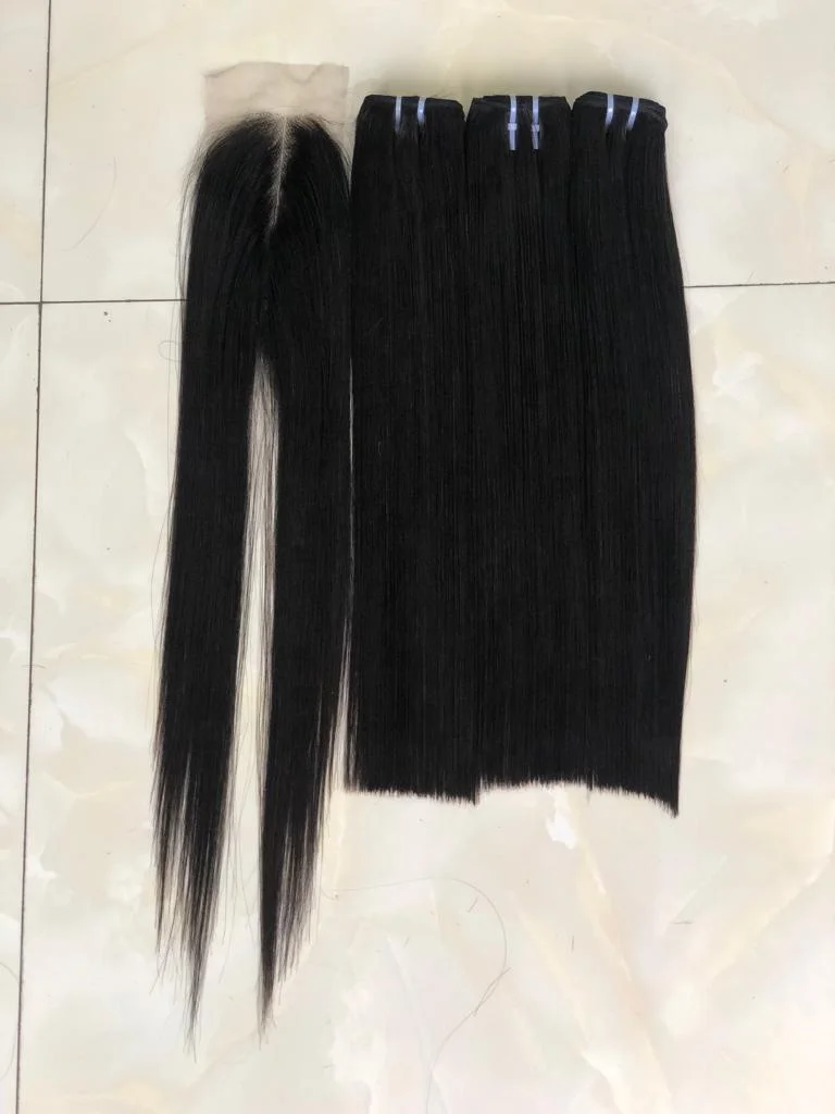 Human Hair Extensions,Cuticle Aligned bone straight Hair Bundles,Vietnam deep wave Super Double Drawn Raw Hair