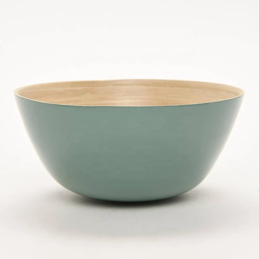 Bowl Handmade Bamboo Vietnam Baby Stock Customized Logo Craft Kitchenware Dinnerware Set Support Customized Packing Everyday