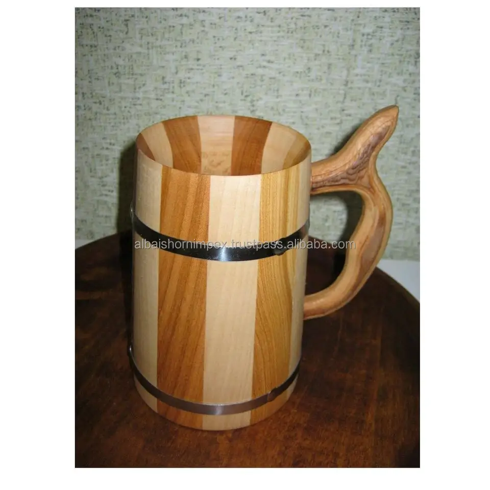 wooden coffee mug top quality wood barrel beer mug cup with inner stainless steel glass game of thrones signets tankard medieval
