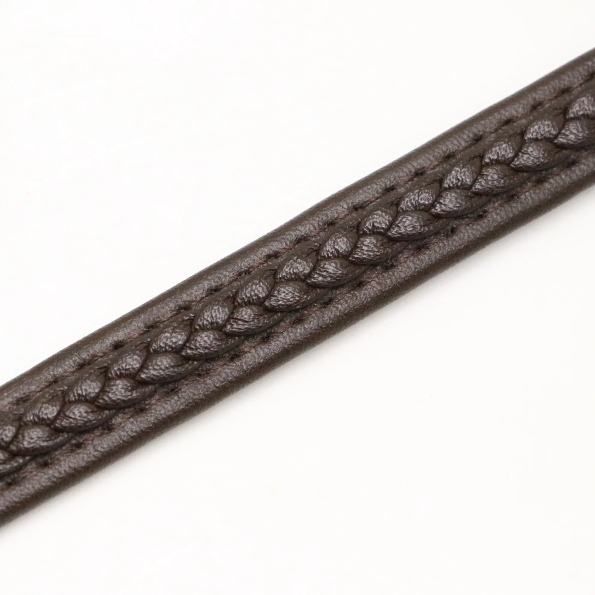 DIY Wholesale Handmade Custom High Quality 12*6mm Flat Braided Genuine Cowhide Leather Cord round Leather Rope Cords for jewelry