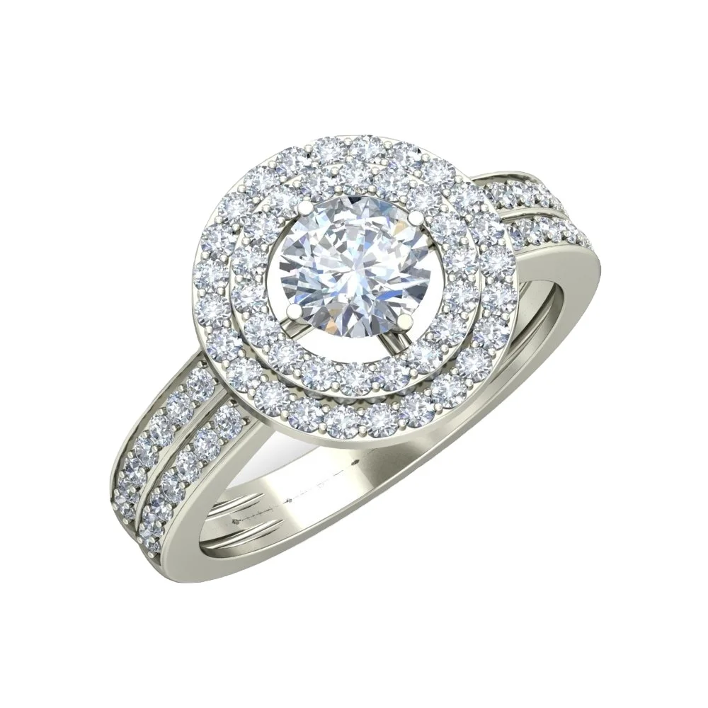 Classy Floral Design 14K Gold Floral Ring with Lab Grown Diamonds HPHT CVD SI-FG for Women as Valentine Gift at Wholesale Prices