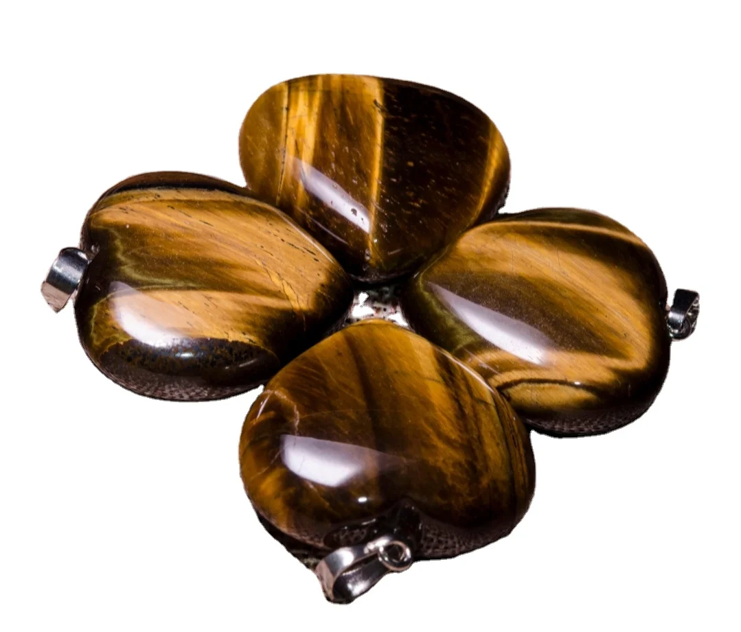 
 Кулон «тигровый глаз» в форме сердца для заживления, набор кристаллов, для балансировки, для религиозной силы, для этического исцеления, Новая мода  