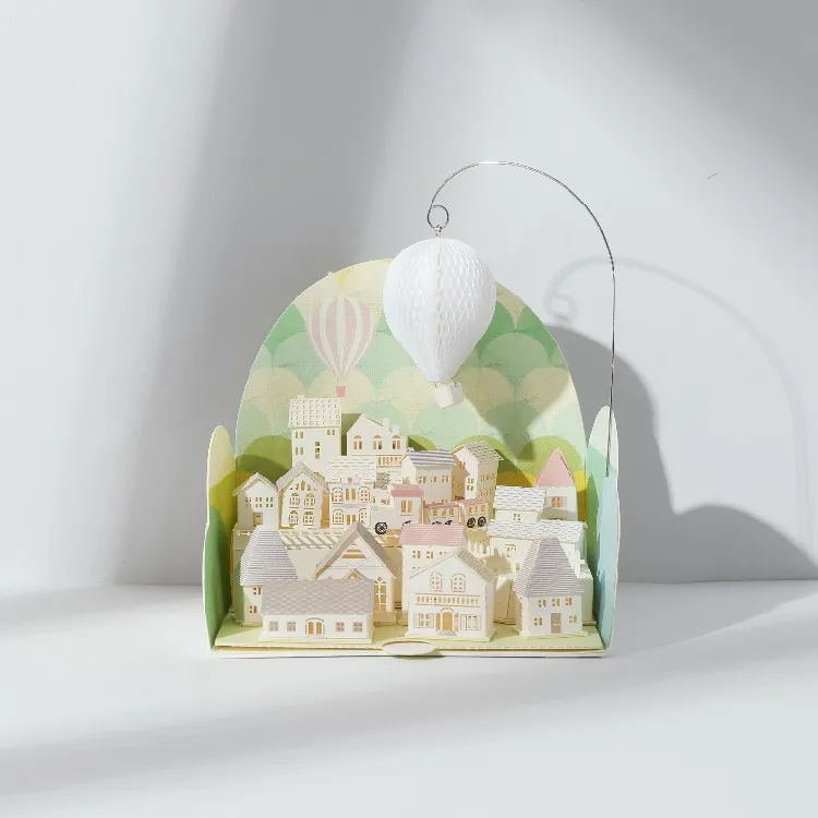 [4R] Good Quality 3D Paper Craft Balloon Trip 3D Dollhouse Miniatures Kit