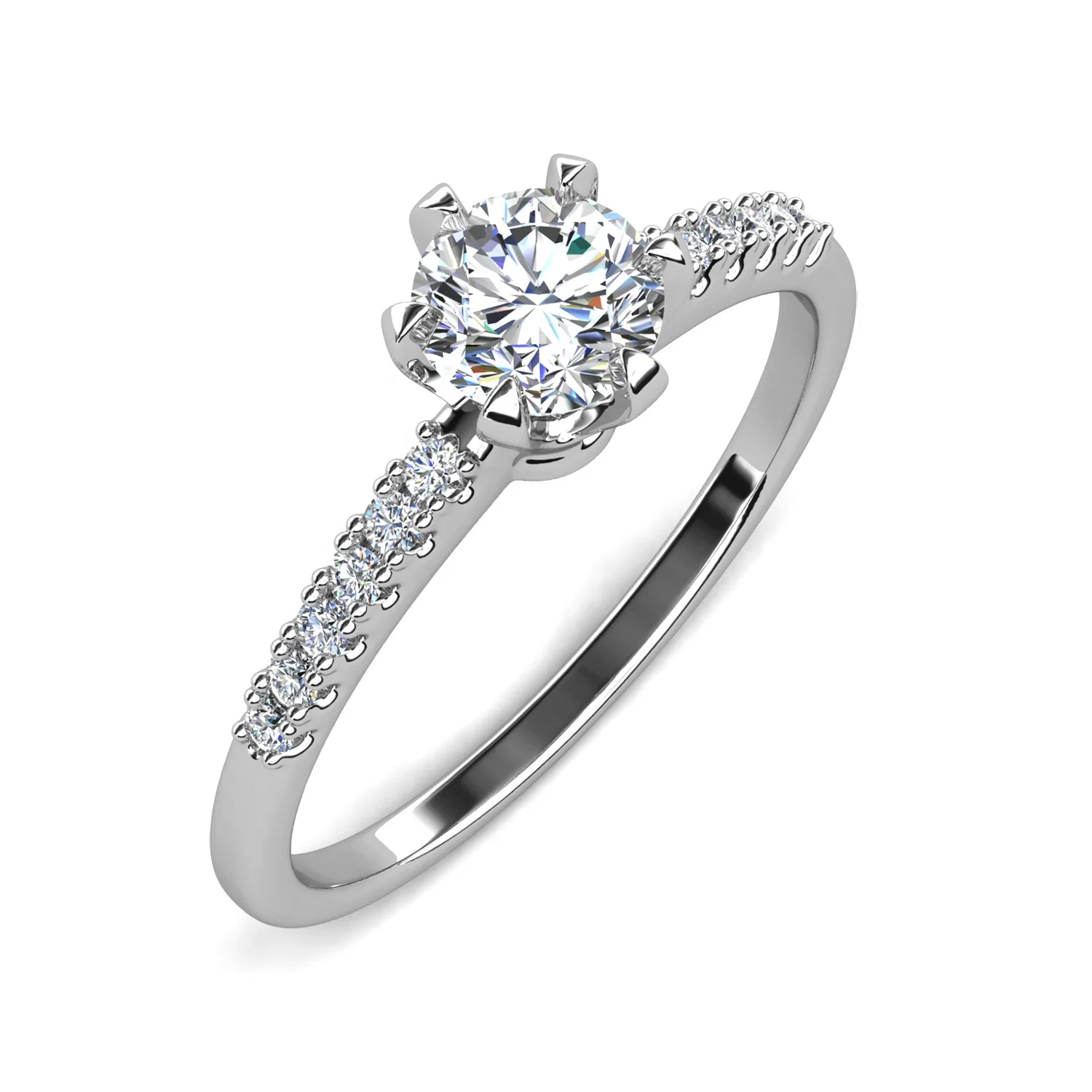 GRA Moissanite High Quality Jewelry 925 Sterling Silver 18K Gold Plated Engagement Pave Ring Women Wholesale Destiny Jewellery