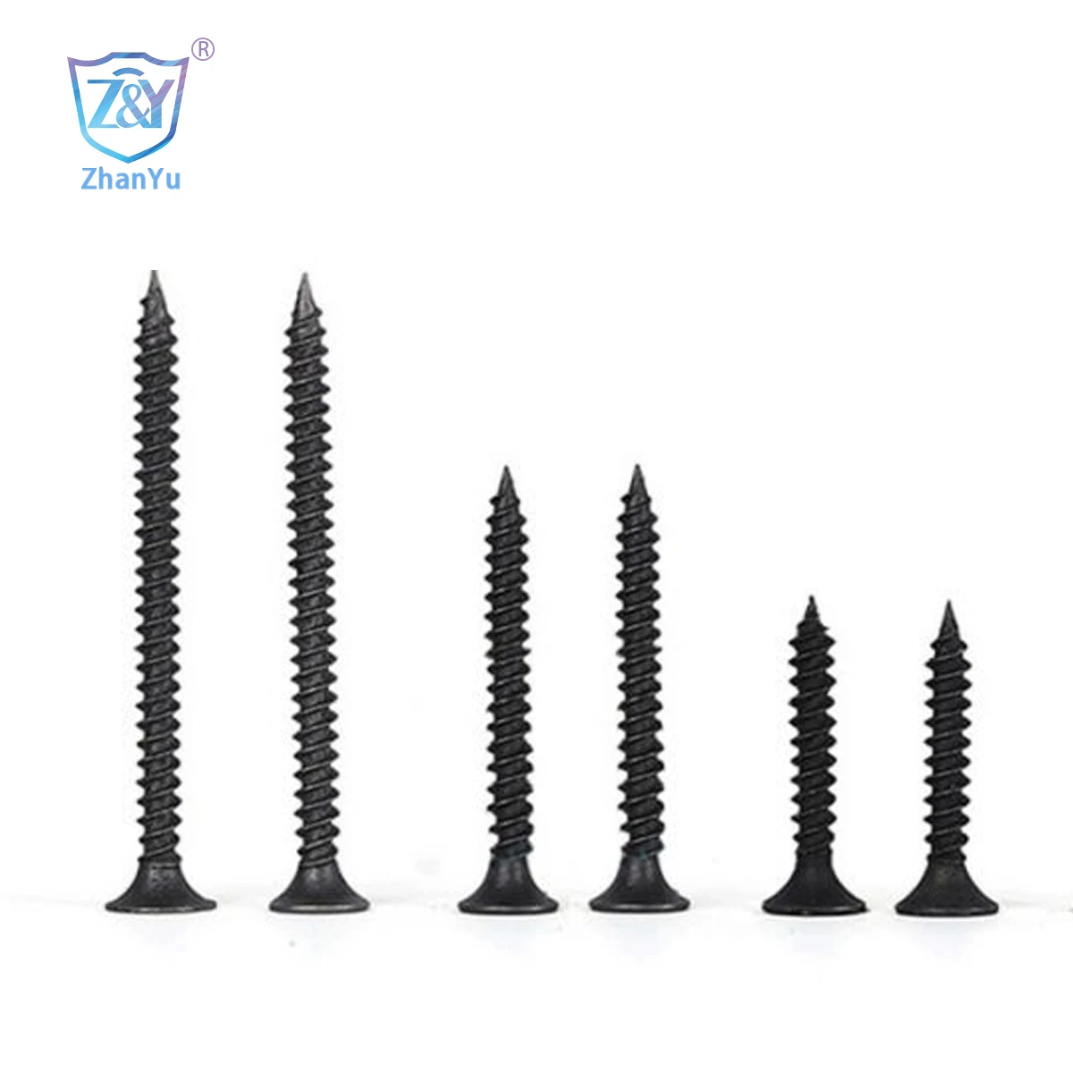 #8Hardened Bugle Head Black Phosphating Drywall Screw Fine thread Flat head  MDF screw