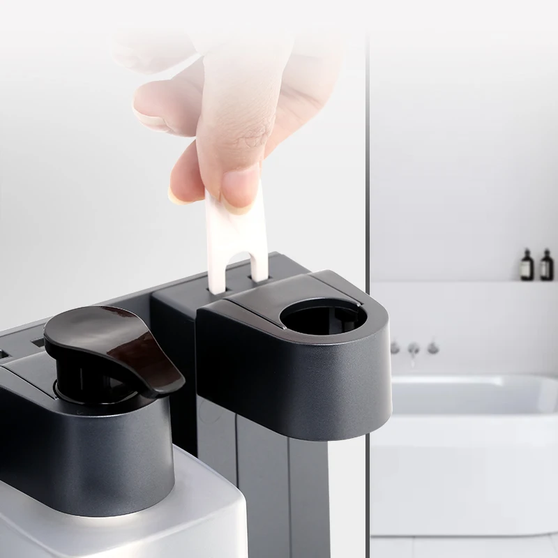 CDWK hotel shower gel soap dispenser 3 in 1 chamber shampoo and soap dispensers