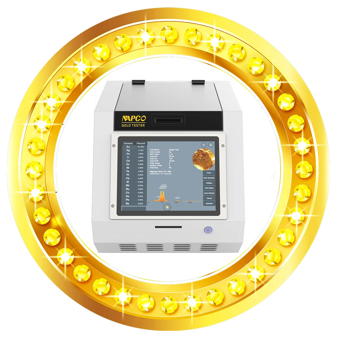 Jewelry Precious Metal Analyzer Instrument Gold Tester Spectrometer 8200E