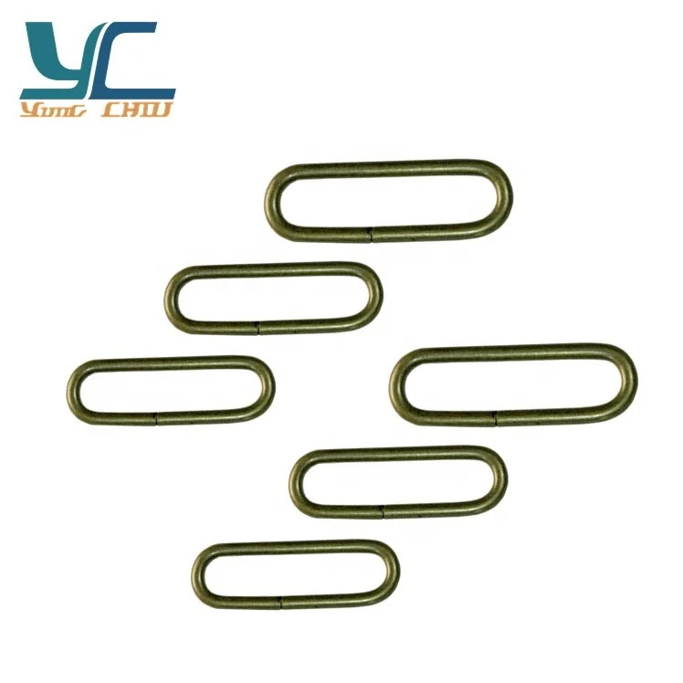 Brass seamless metal oval ring buckles for belt