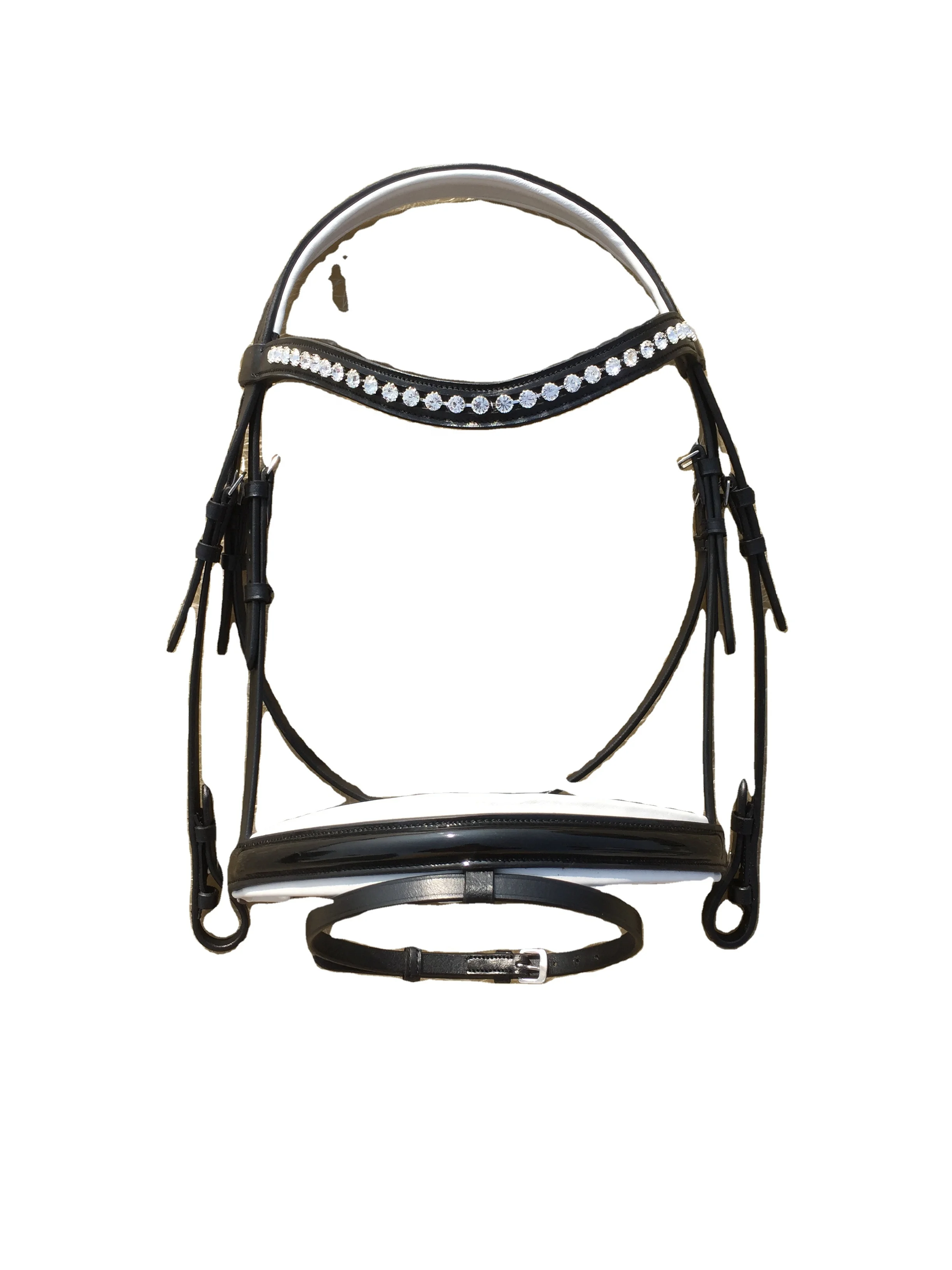 Лошадиная Корона загадочная уздечка в черном/белом/блестящий патент/Спецификация продукта кожаная уздечка/топовый продавец Средний движущийся