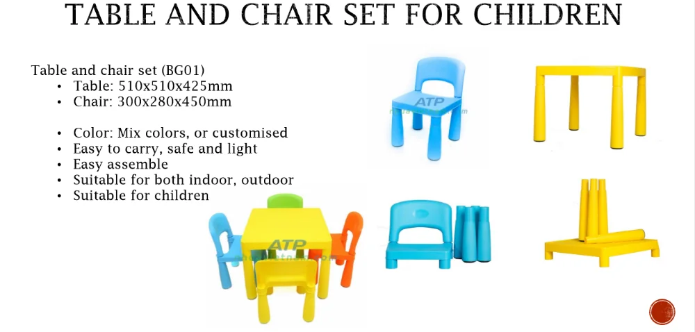 Multi Application Usage Indoor Outdoor kids party table and chair reading table montessori furniture kids table and chair