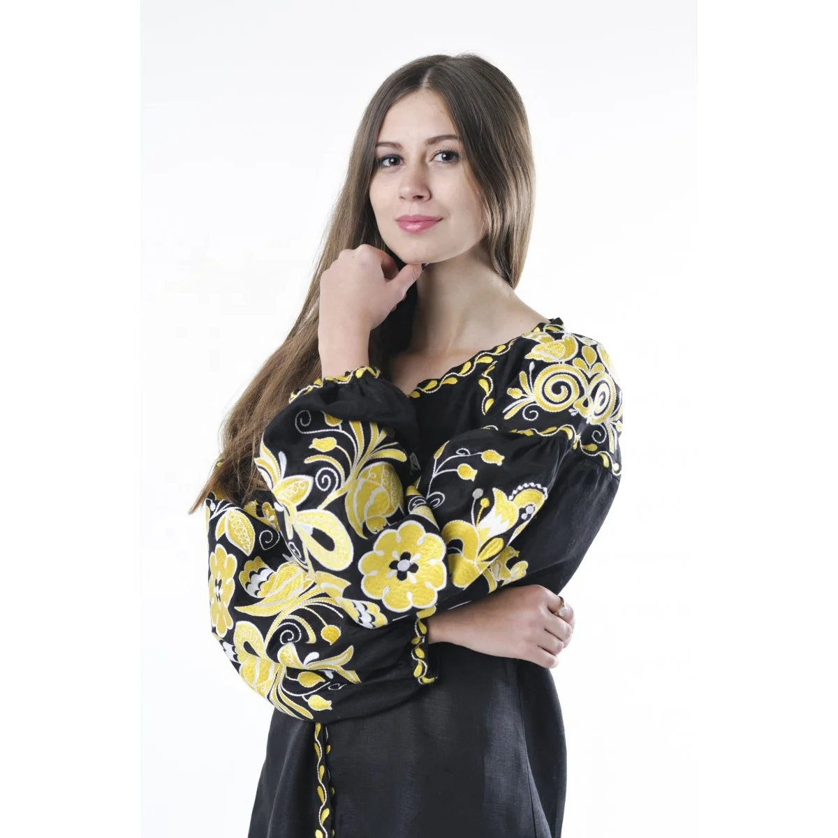 Женское Платье-туника с длинным рукавом