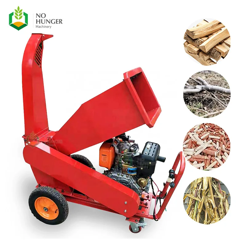 Diesel Wood Chipper Shredder Branch Shredder Logger Wood Chipper Blades Wood Processor Machine