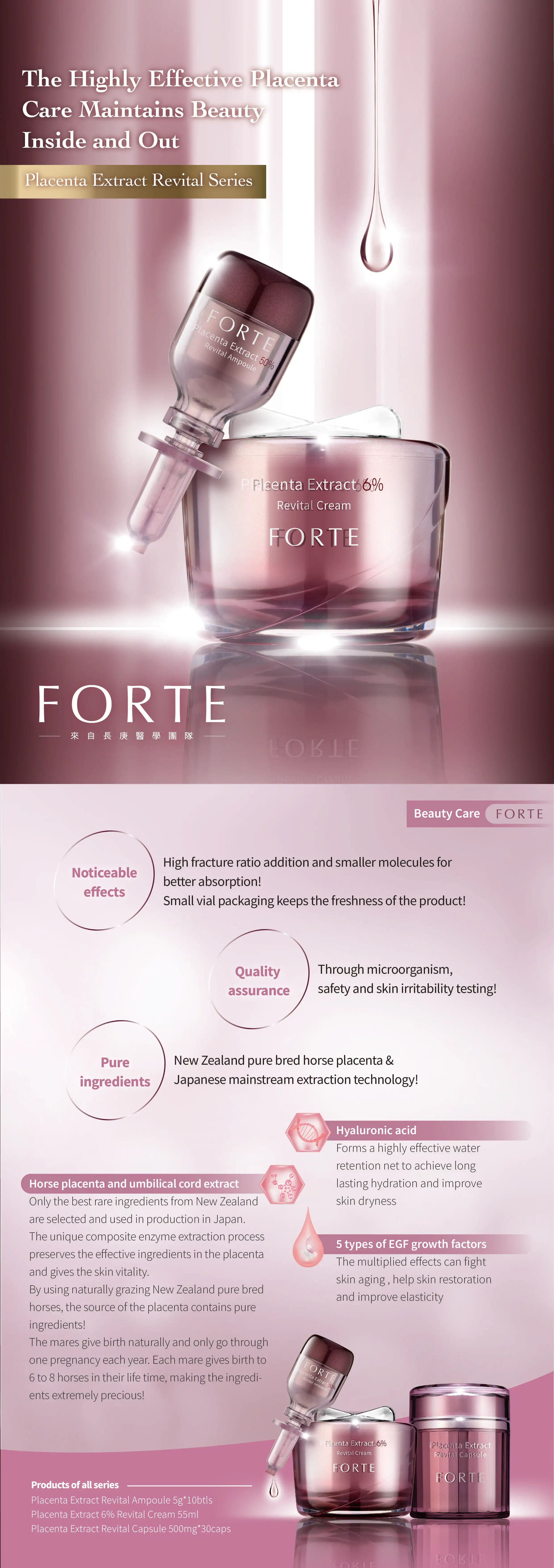 High Quality skincare Placenta Extract Revital Ampoule 5g*10btl