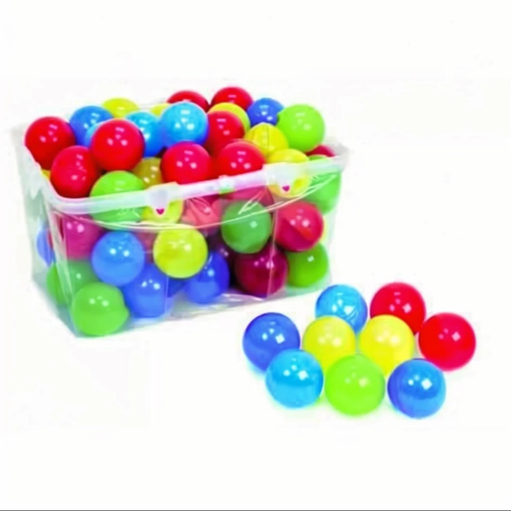 Unisex Baby Toy PE Ocean Ball Pit Plastic Soft Ball Pool Toys for 5-7 Year Olds Light Weight Printed Logo round Pattern