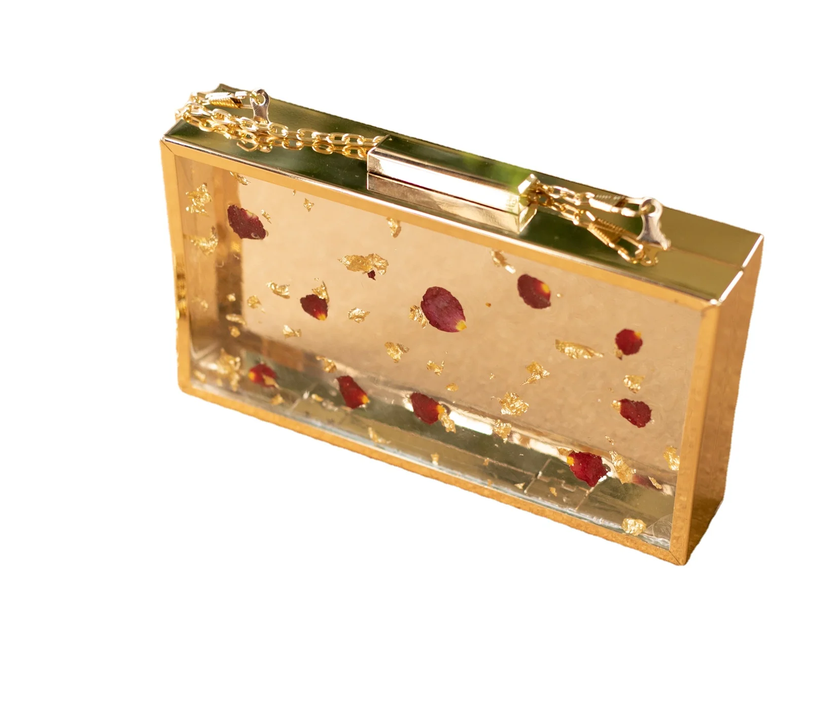 Ivory Metal Clutch Kit FRAME ONLY Elegant Resin   For Stylish And Trendy Looks Mirha Luxury Clutch Made By Resin Wooden Metallic