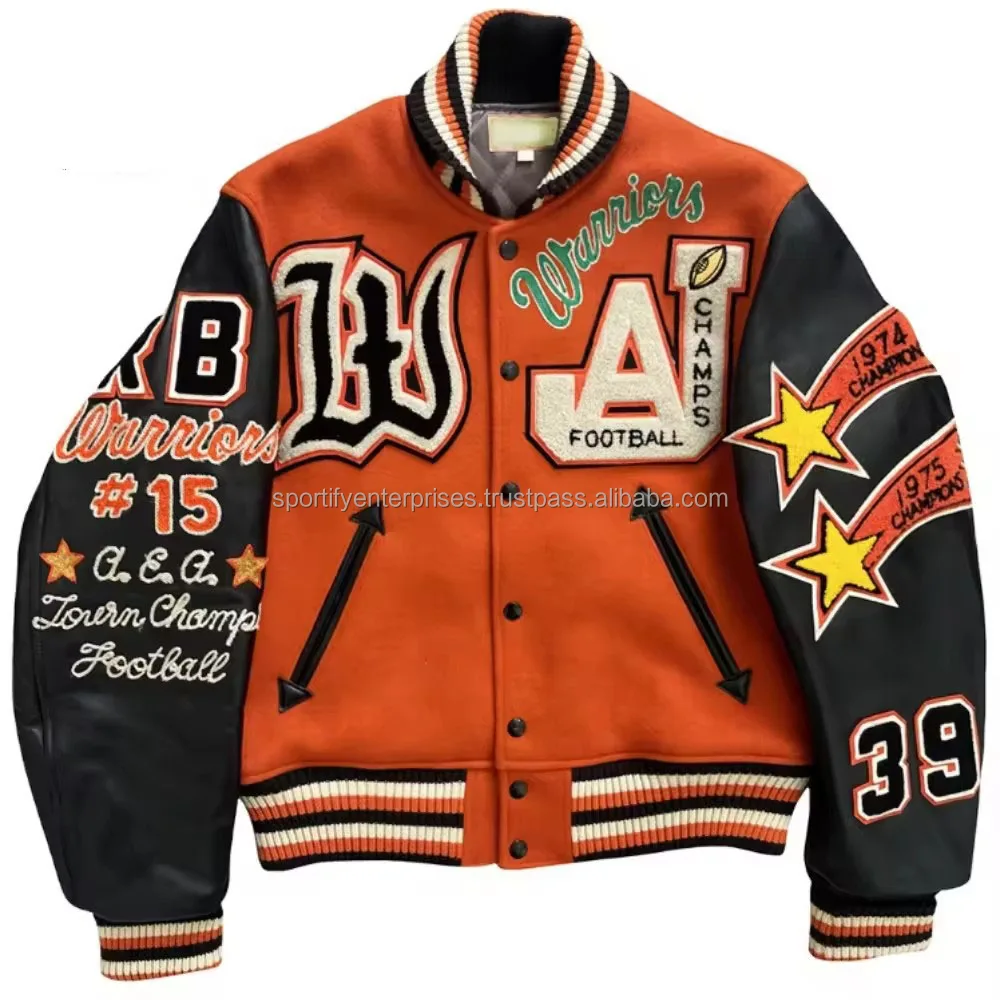 Wholesale Custom Varsity Letter Chenille Embroidered Iron On Alphabet Patch Chenille Embroidery Patches For Jacket and Hats