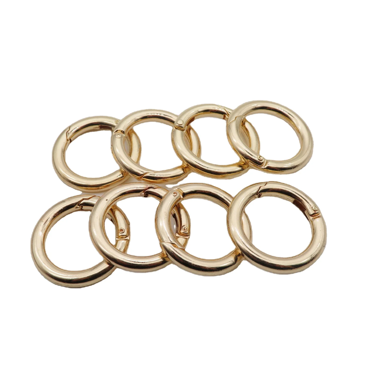 Zinc Alloy Key Chain Spring Snap Hooks O Gate Ring Circle Round Carabiner for Handbag