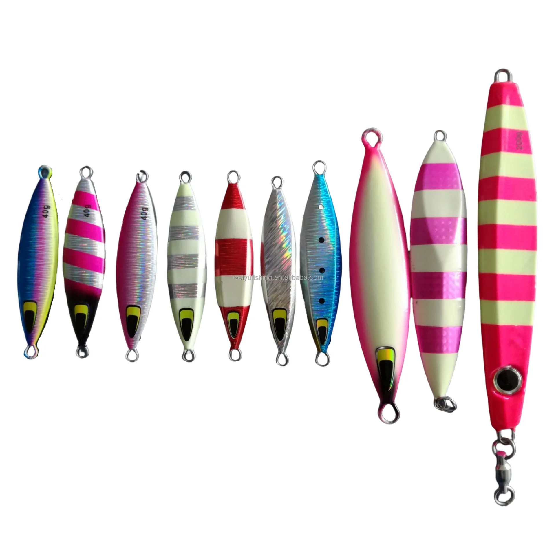 40g Slow Jigging Lures Isca Metal jig Luminous Iron Plate Sinking lead Fishing Lure