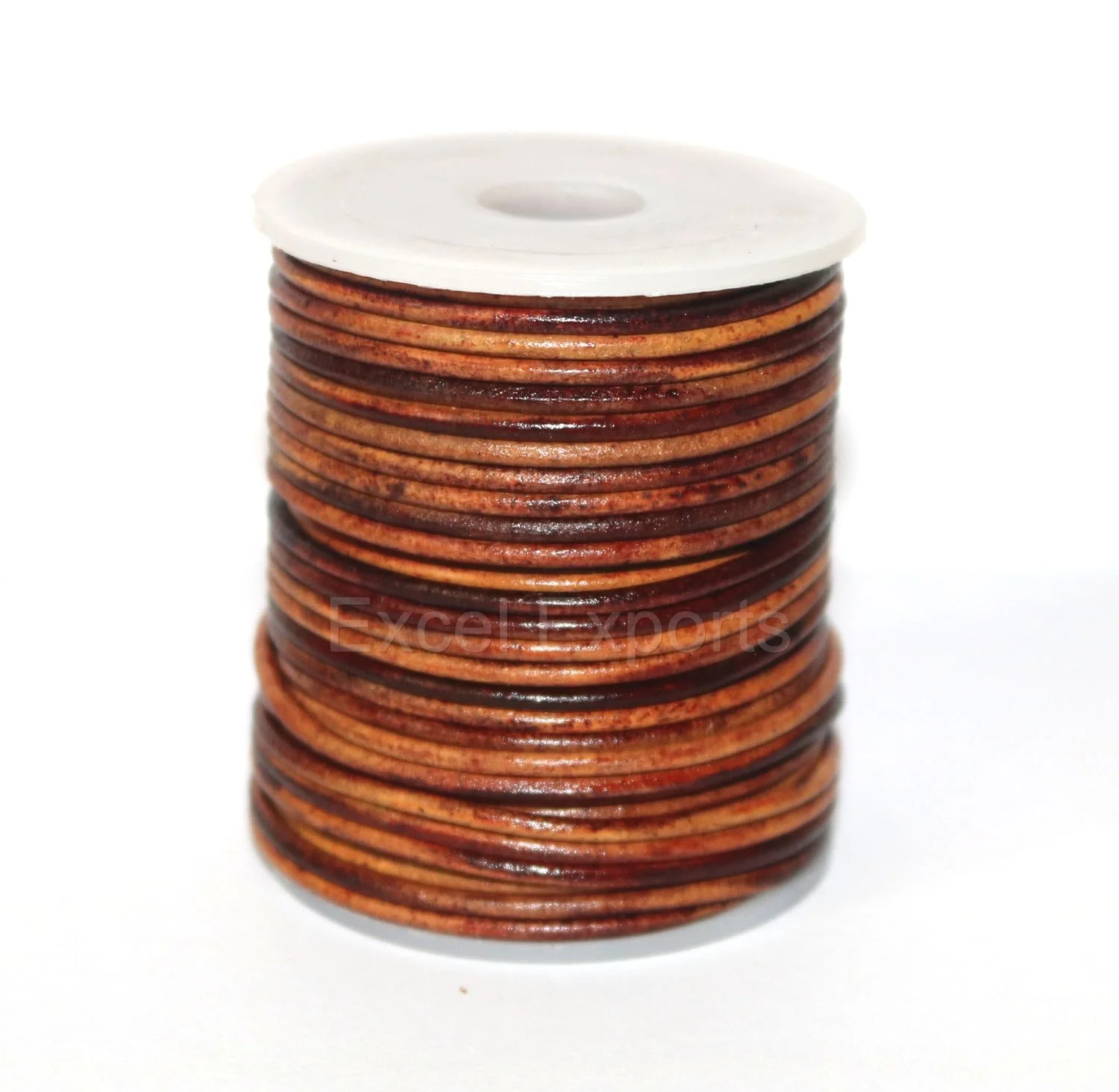 Multi Color Leather Cords Two tone cord for bracelet making fashion designing 2mm packed in 25 meter rolls Wholesale laces.