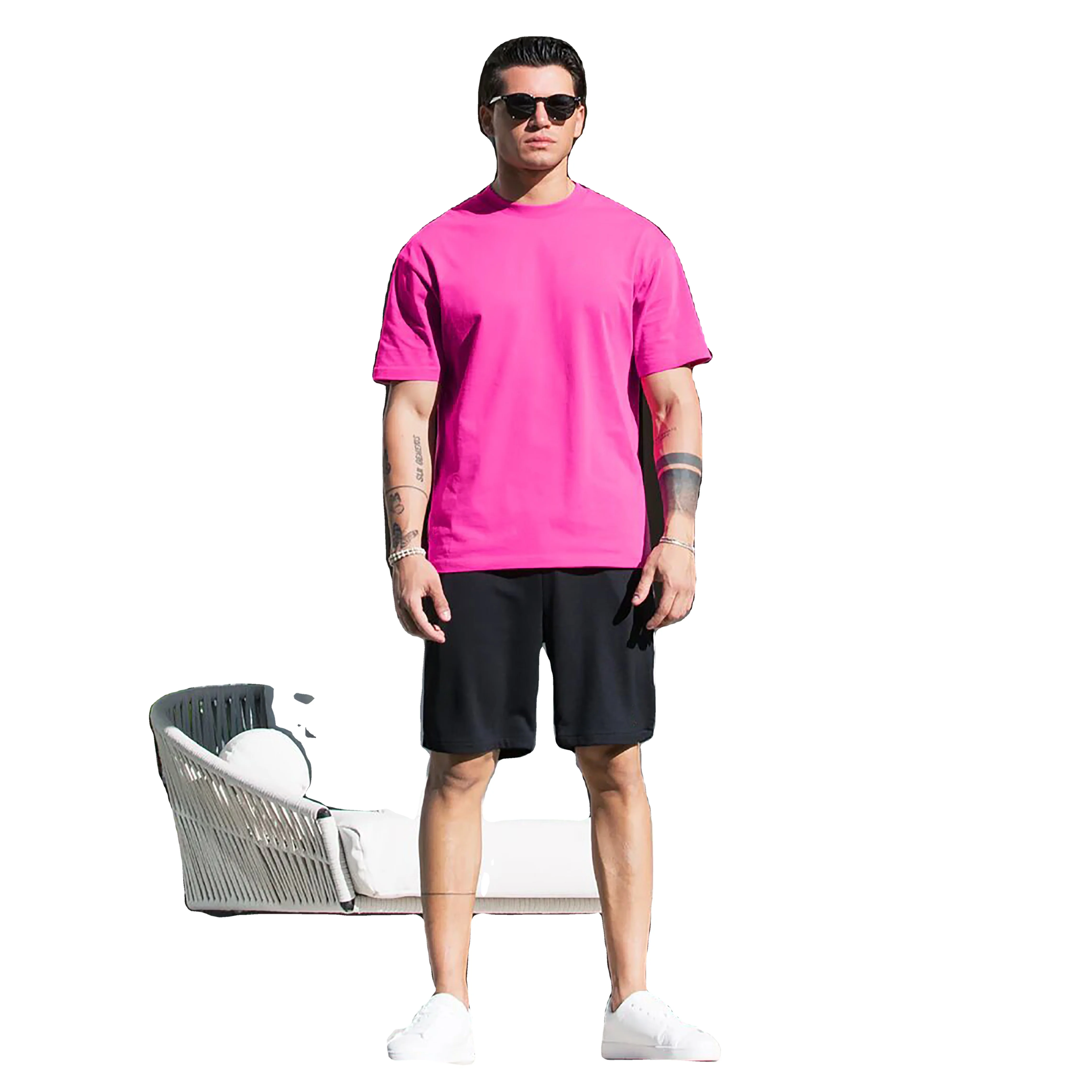 Custom Summer Casual Creative Design Cartoon Print Round Neck Graphic T-shirts For Men