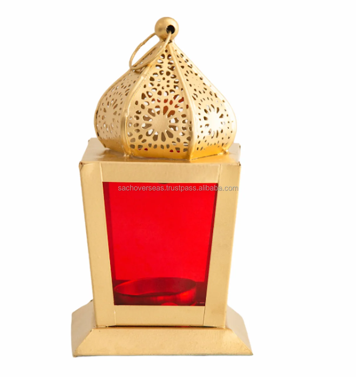 Metal Top Wooden Candle Light Decorative Lantern for Outdoor Dinner Lightning in Beach Resorts