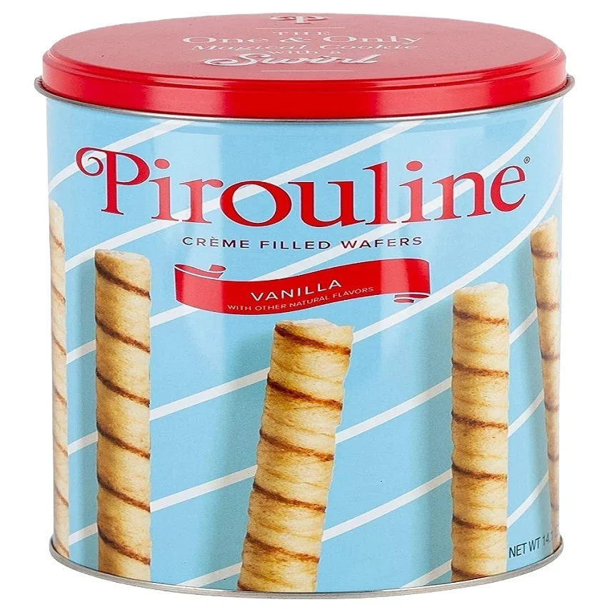 Pirouline 14 унций новый продукт вафельные печенья OEM Вафли с ванильным вкусом