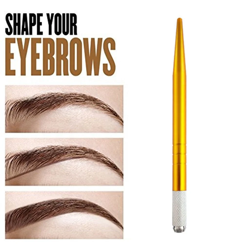 Ручки Microblading одноразовые алюминиевые ручки для перманентного макияжа бровей