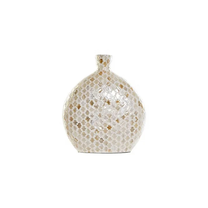 High quality home decoration mother of pearl flower vase handmade capiz shell decoration small vase from Vietnam