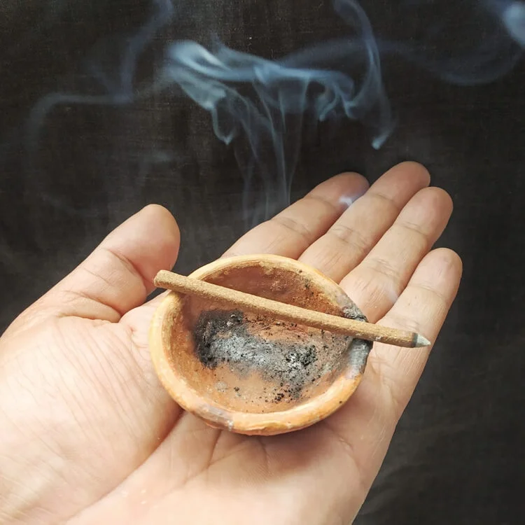 stick incense burning