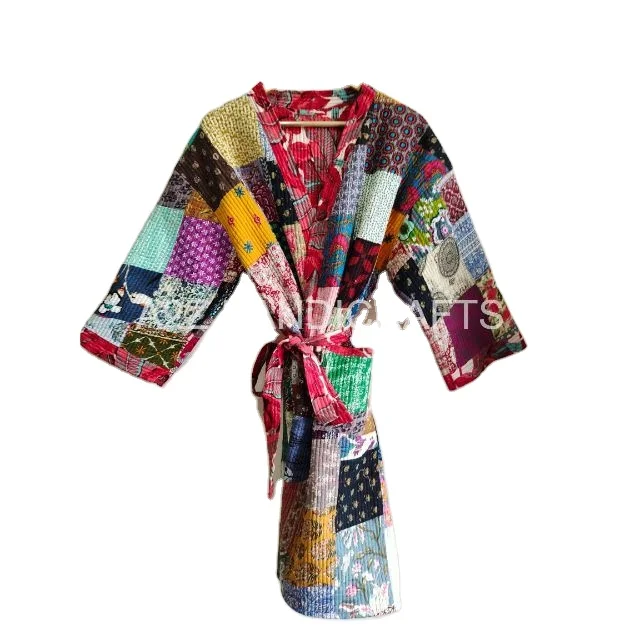 Производитель и оптовая продажа индийское стеганое кимоно kantha женская одежда винтажное пальто праздничное модное двустороннее