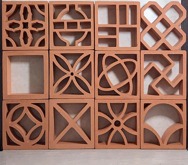 God Of Money Screen Tile High Quality Brick Clay Anti Heat Baked Clay Bricks Breeze Block Made In Vietnam Manufacturer EXW Price