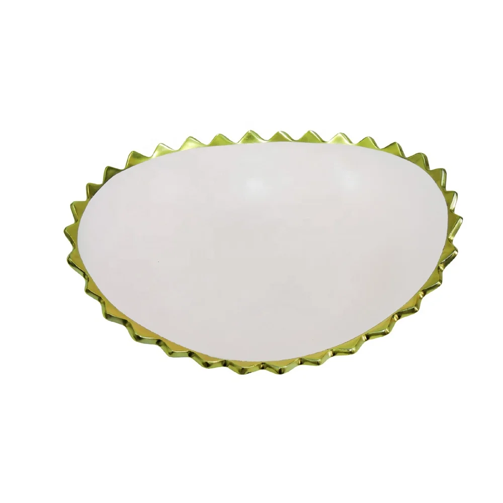Modern Style Aluminium Jewelry Tray Leaf Shape Green Color Spray Painted Jewelry Display Tray