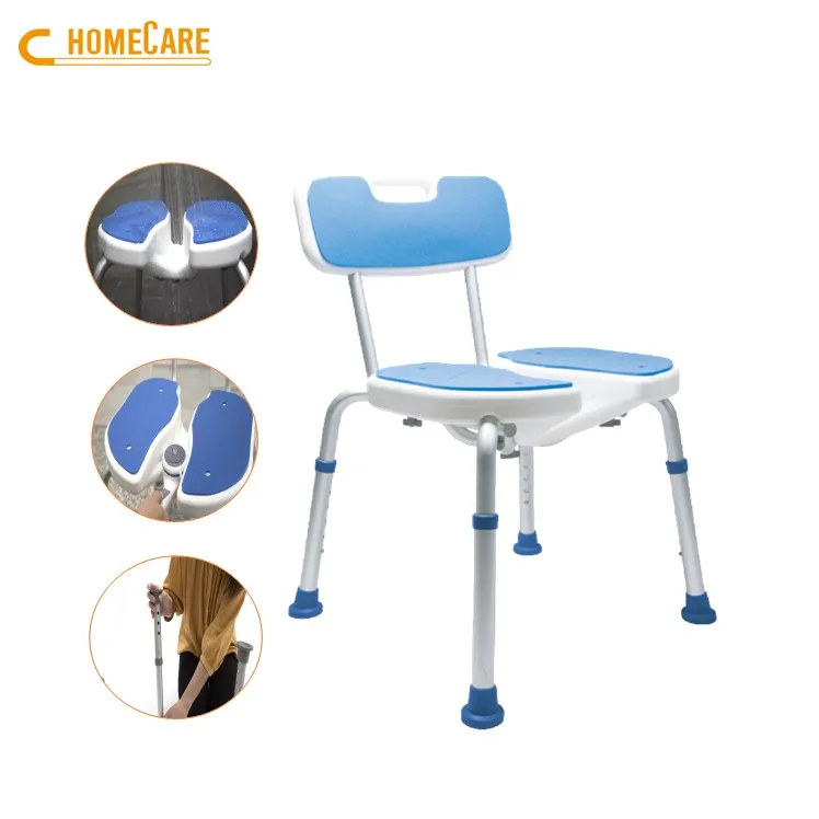 Wholesale U-shaped Groove Drainage Design Shower Chair for Elderly And Disabled