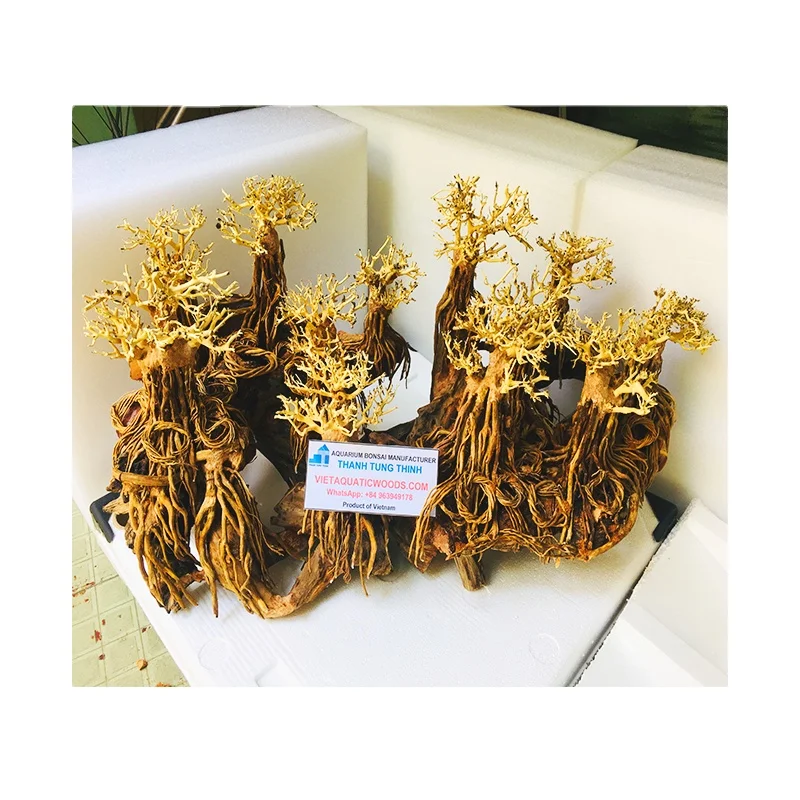 2024 оптовая продажа качественное украшение аквариума коряги бонсай для оптовой продажи WhatsApp + 84 963949178