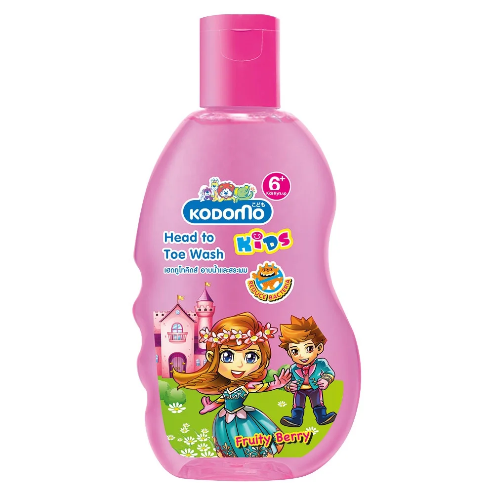 Kodomo Kids Head to Toe Wash Fruity Berry (Pink) Formula for Children