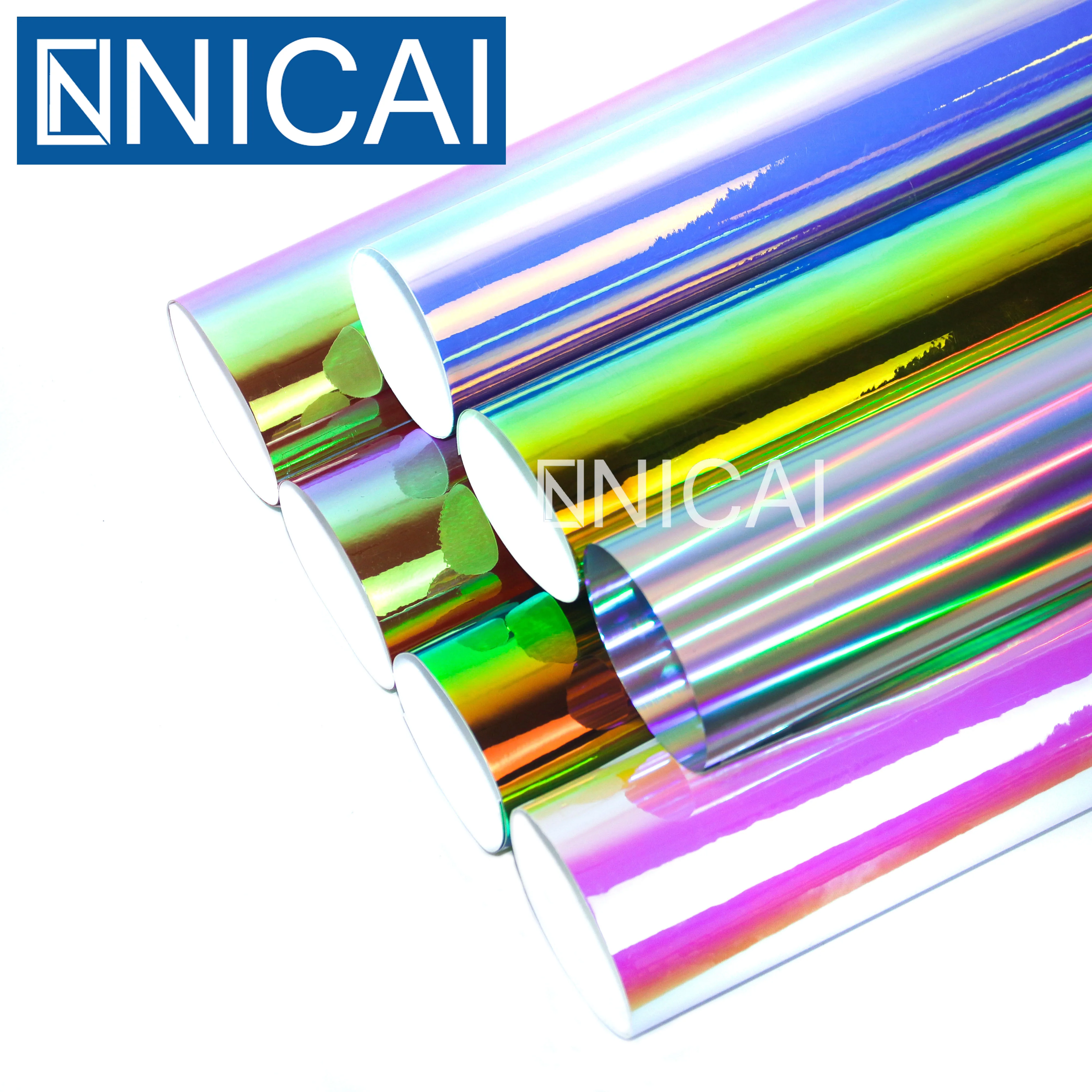 Заводская цена ПВХ Радужная хромированная фиолетовая металлическая виниловая пленка автомобильные голографические виниловые наклейки рулонная