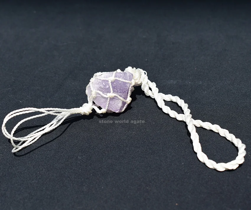  Подвеска из аметистового необработанного камня подвеска грубого ручной работы с аметистом для автомобиля стены вешалка окон продажи декоративный необработанный камень