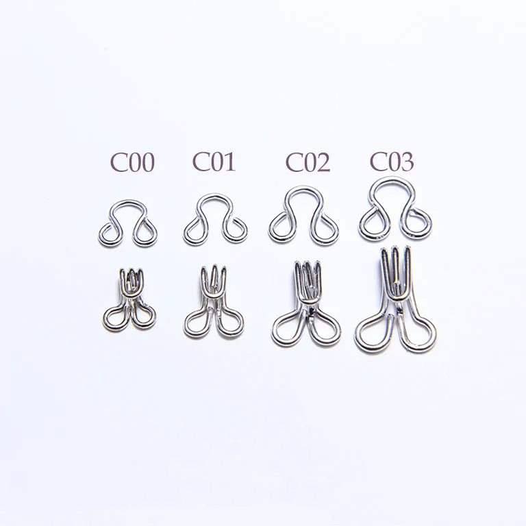 Taiwan-made 8.7mm Hook and Eye for Sewing Bra tape Garment