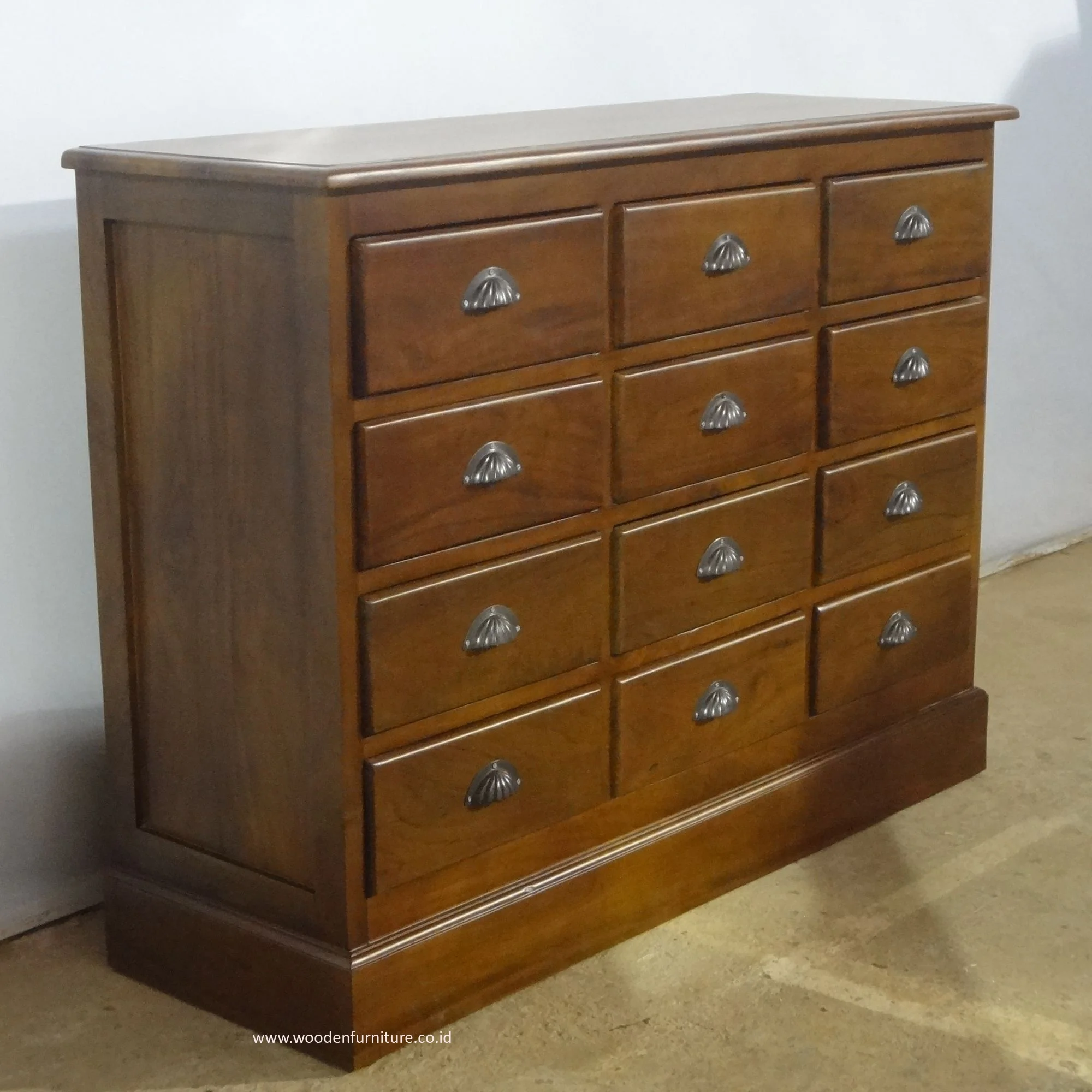 Teak Minimalist Wooden Chest of Drawers Modern Bed Room Furniture