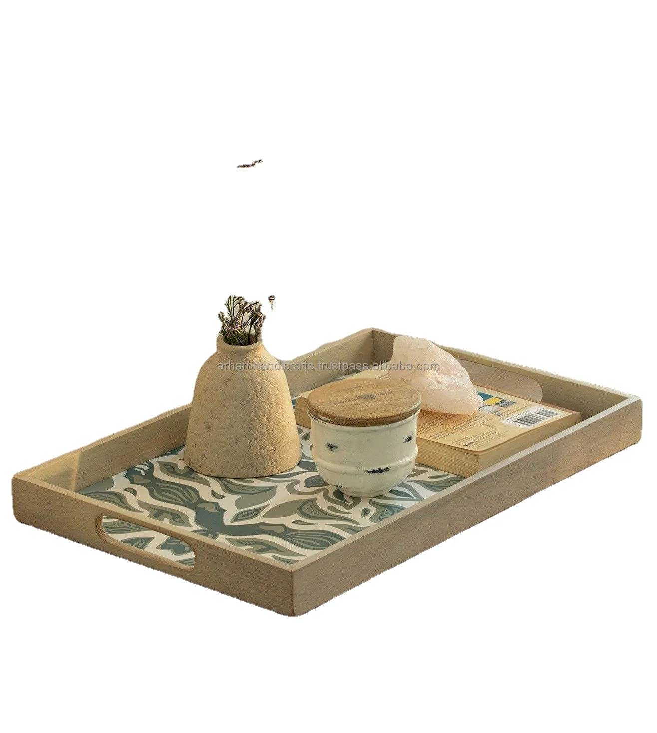 Square Wooden Tray for Food Serving hot selling in Senegal Dubai by LUXURY CRAFTS