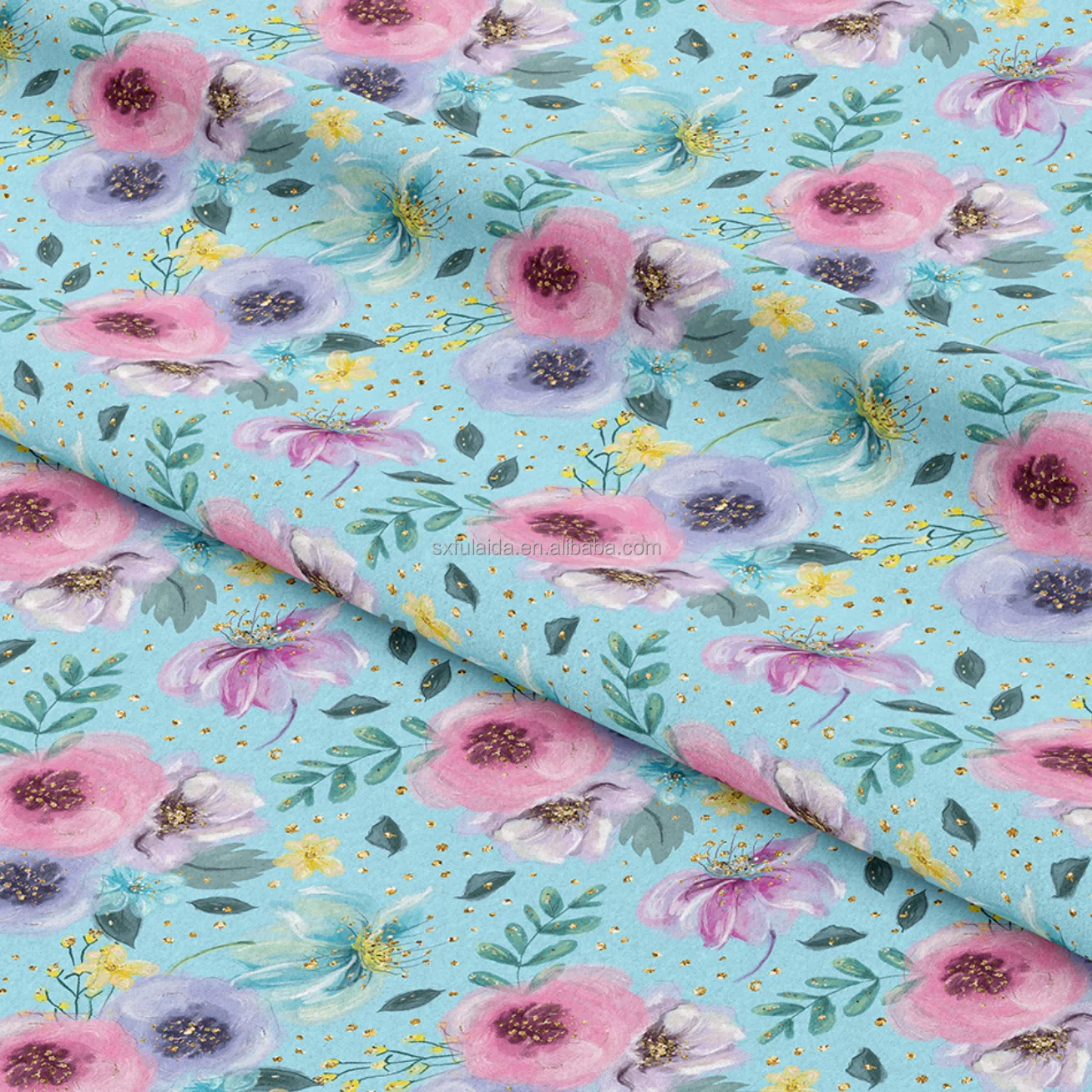 Wholesale Cheap Plain Color Stretch 100 Bamboo Cotton Brushed Knitting Fleece Winter French Lycra Cloth Fabric By The Yard